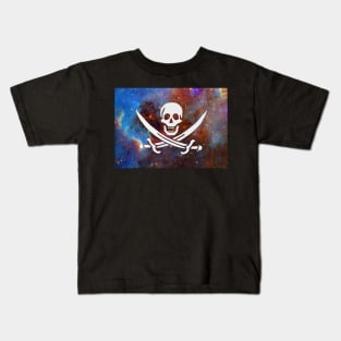 Space Pirate Flag Kids T-Shirt